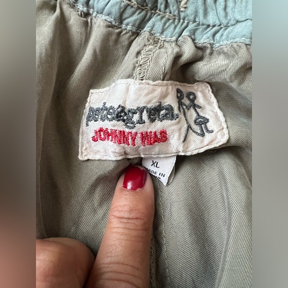 Johnny Was Olive Green Garment with Red Logo Accent - Picture 3 of 7